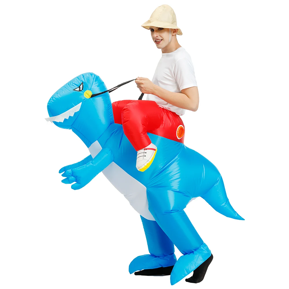 Костюмы на Хэллоуин для взрослых косплей динозавр надувные костюмы Walk T rex Disfraz