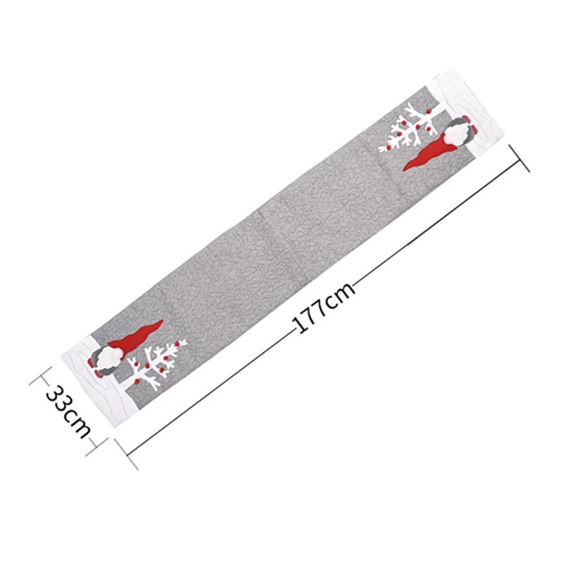 

Hot Sale 2Pcs Christmas Decoration Luxury Table Gray Mesa Party Home Dining Wedding Table Decor Tablecloth