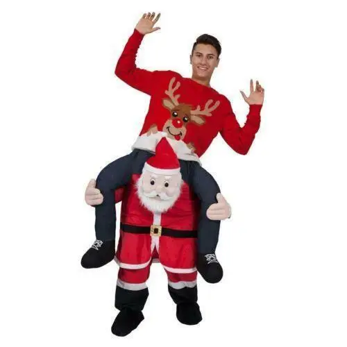 Santa Carry Bavarian Beer Guy Ride On Me Октоберфест талисман маскарадный костюм реклама карнавал Хэллоуин Рождество Пасха - Цвет: Santa