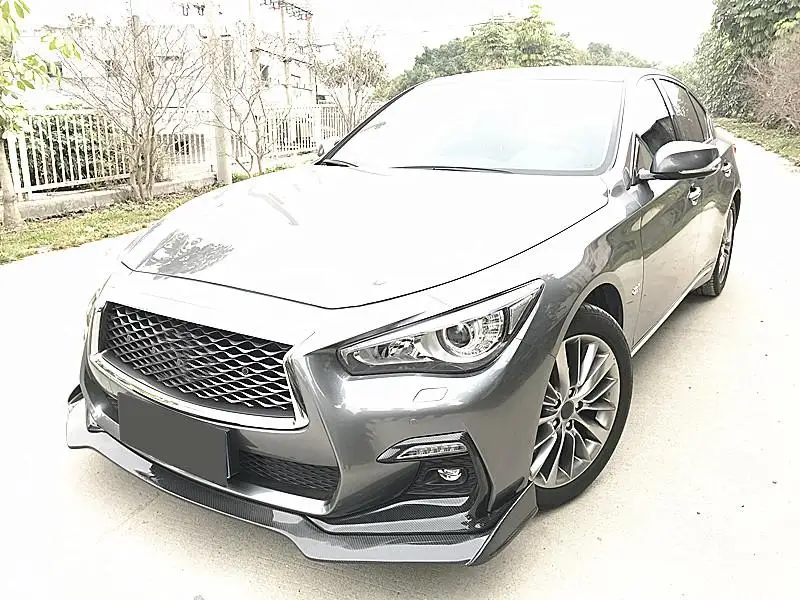 Q50 автомобиль ПТФ в передний бампер лампы крышка планки для Infiniti Q50 Спорт углеродного волокна
