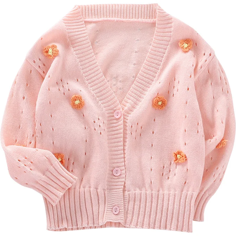 Baby Girl Sweater Clothes Cute Long Sleeve Cotton Floral Autumn Winter Clothings Kids Sweaters Toddler Knitted Cardigan