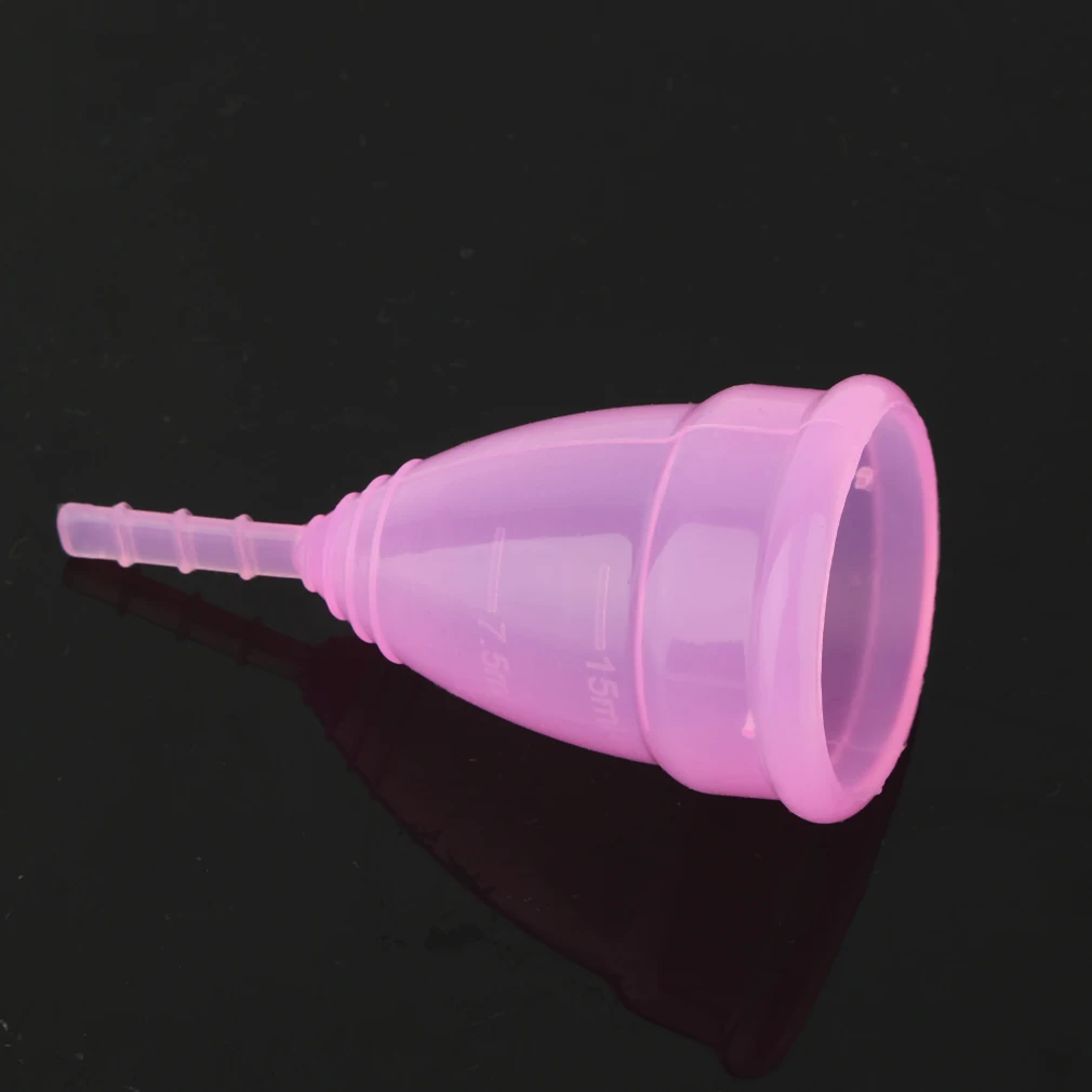 Многоразовая Мягкая силиконовая менструальная чашка большого и маленького