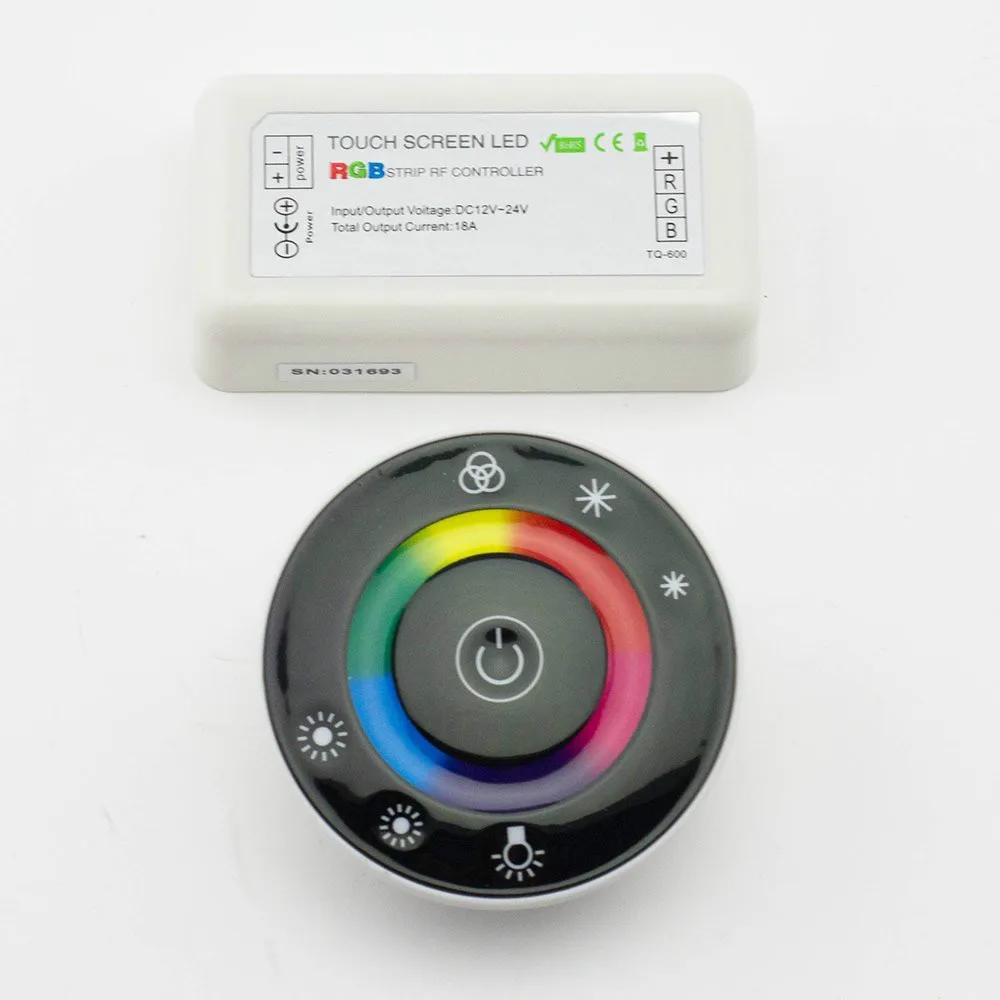 

Touch RGB controller DC12V 24V 18A Wireless LED Controller RF Touch Panel LED Dimmer RGB Remote Controller for 5050 3528 RGB