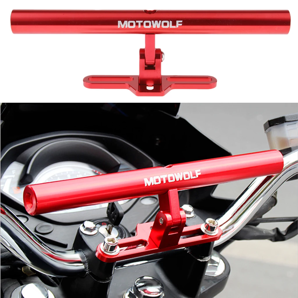 

Motorcycle CNC Aluminum Extended Headlight Rearview Mirror Bracket Bar
