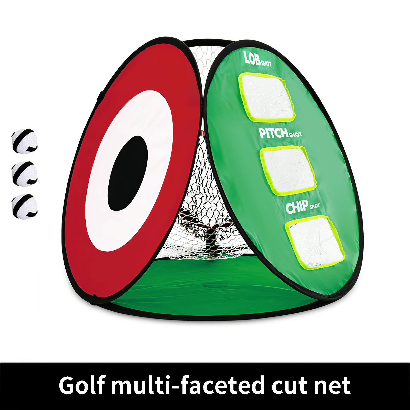 Online Golf Uygulama Kesme Net Katlanabilir Dört Tarafı Golf Eğitim Yardımları Isabet Sahası Egzersiz Ağ Aracı Yapıştırma Ile Topları