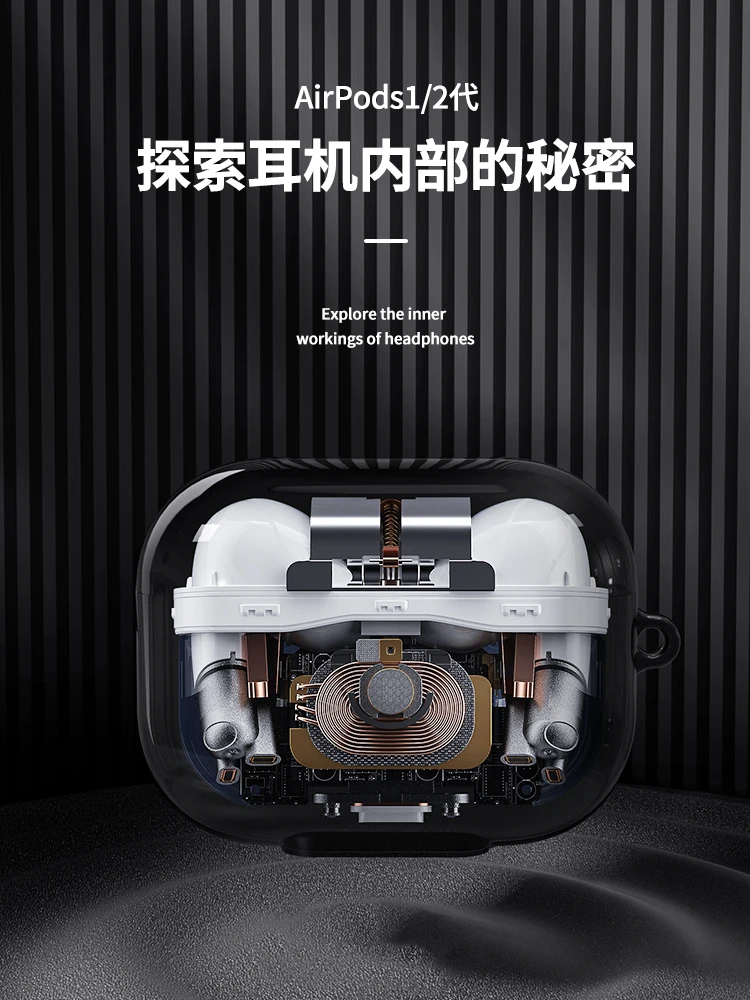 Защитный чехол для 3D Airpods наушников Airpods1/2 Милые силиконовые футляры Pro футляр