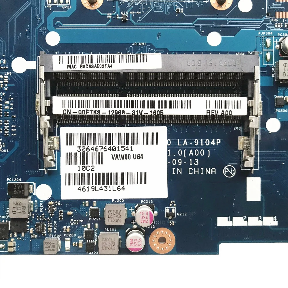 СОП для DELL 3521 5521 Материнская плата ноутбука VAW00 LA-9104P CN-00FTK8 0FTK8 00FTK8 HM76 с SR0XF I3-3227U