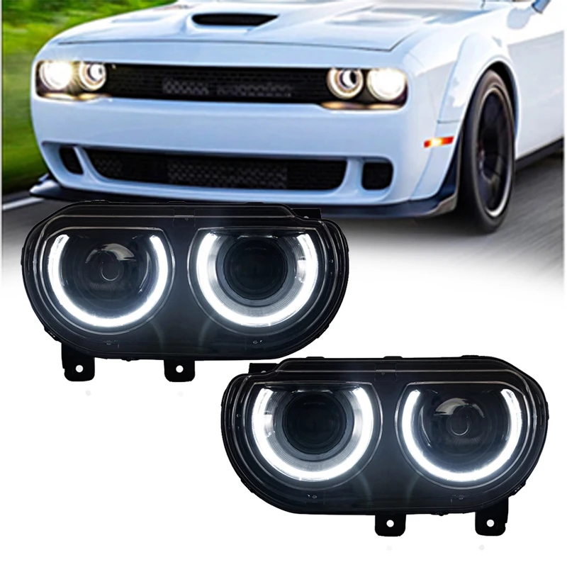 Автомобильные светодиодные фары для Dodge Challenger 2015 2016 2017 2018 2019 передние дальнего
