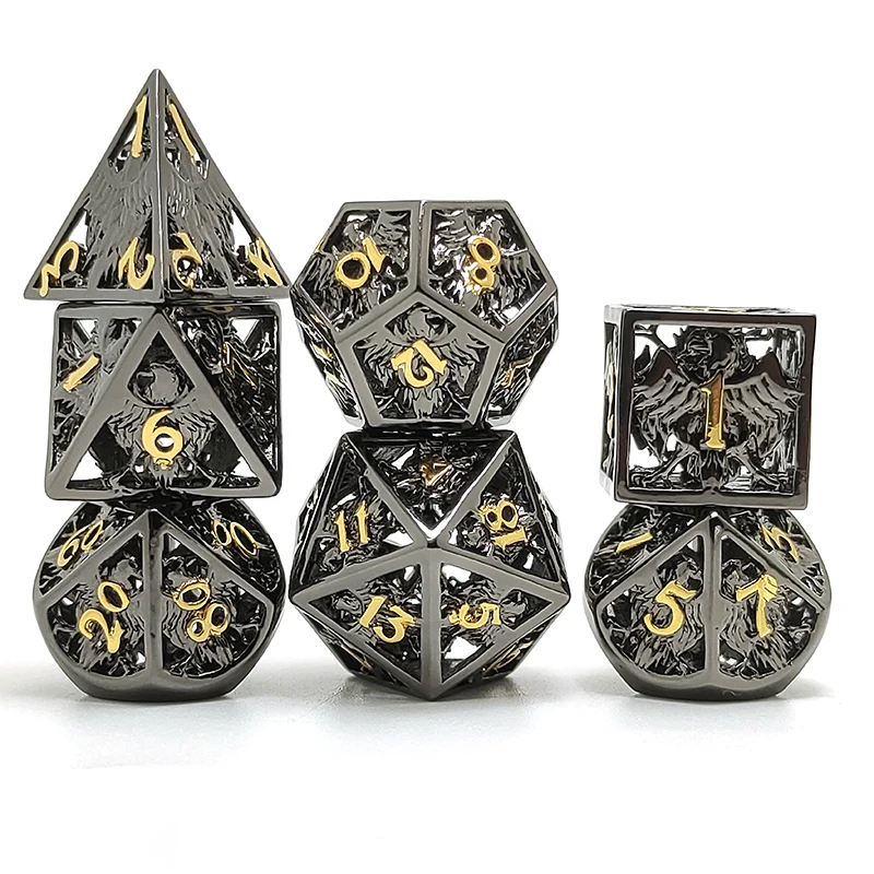 Набор Металлических Кубиков Eagle многогранные игральные кости твердые Dnd |