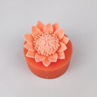 hc0376 new 3d lotus candle mold handmade diy flower soap silicone mold silicone mold soap form soap supplies
