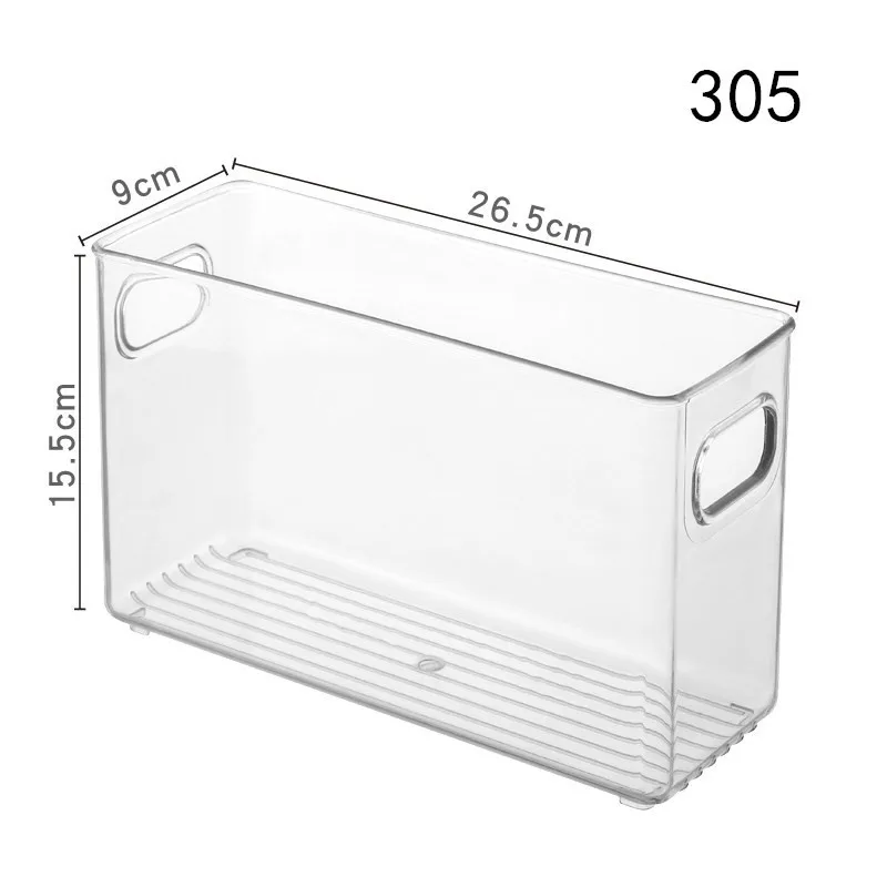 

Refrigerator Organizer Bins Stack-able Fridge Organizers with Cutout Handle Clear Plastic Pantry Food Storage Rack Drop ship