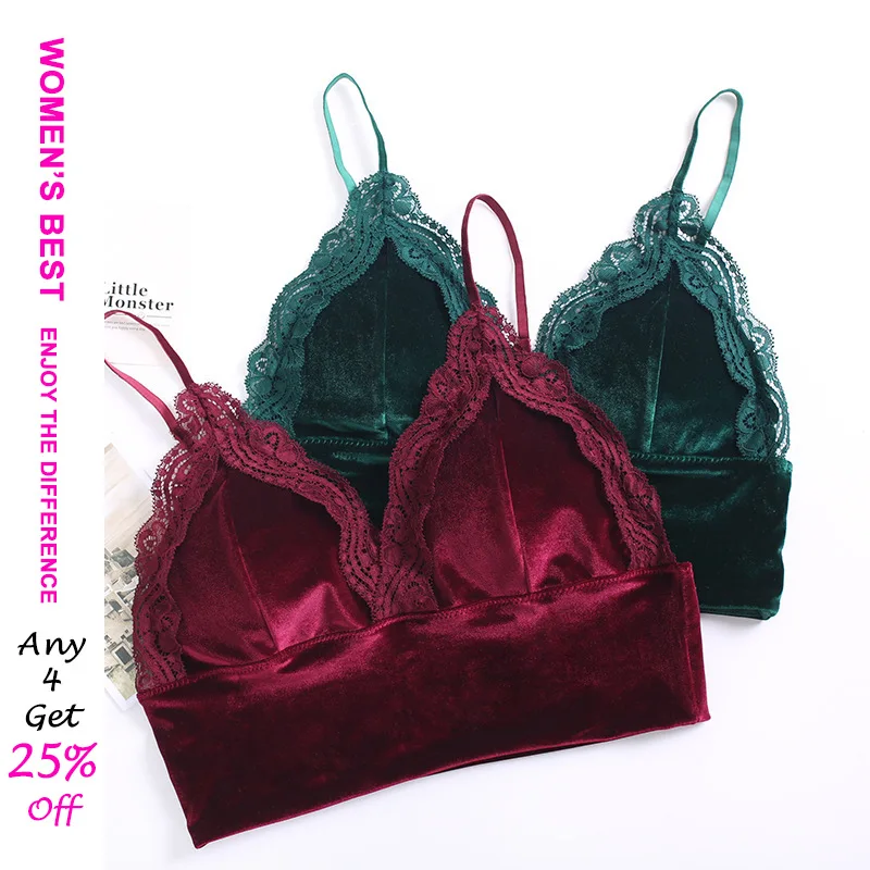 

Простое короткое нижнее белье в Корейском стиле, кружевной бюстгальтер с глубоким v-образным вырезом и тонким плечевым ремнем