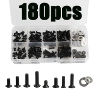 high quality 180pcs black carbon steel screws box set for 110 hsp remote control rc car parts bolts and nuts hardware parts