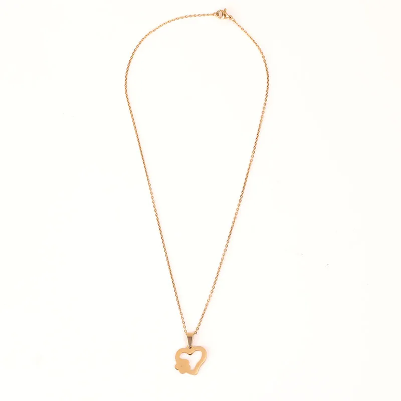 Ожерелье fengnee из нержавеющей стали для женщин и мужчин чокер с подвеской в форме