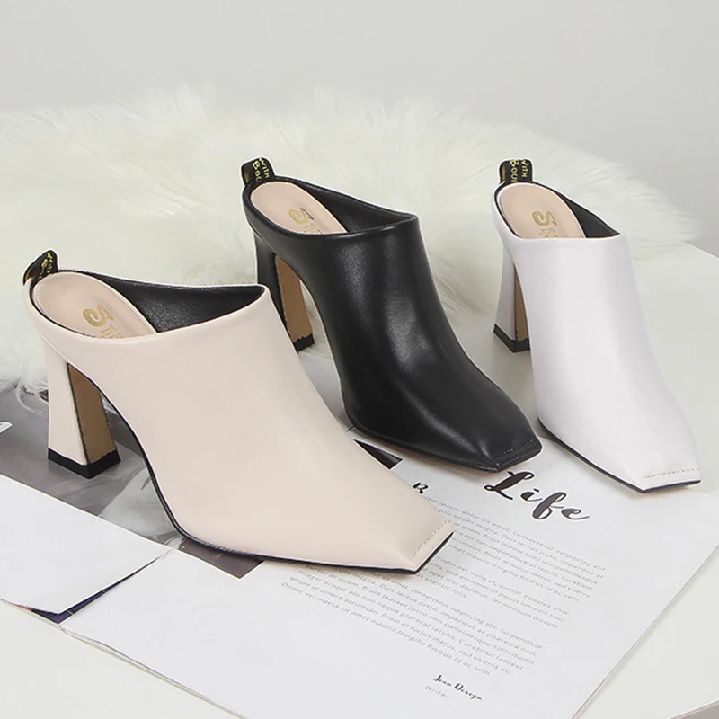 

Women High Heels Sandals Mules Woman Shoes Summer Pumps Casual Pointed Toe Classic Shoes Ladies Pumps Slippers Fashion Shoes