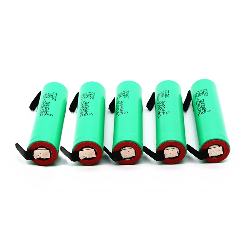 5PCS battery 4 шт., никель-кадмиевый аккумулятор 18650, перезаряжаемый аккумулятор 2500 мА/ч, аккумулятор INR 18650 25R, аккумулятор для электронной сигареты, аккумулятор 10000 мА/ч - Цвет: 5PCS battery