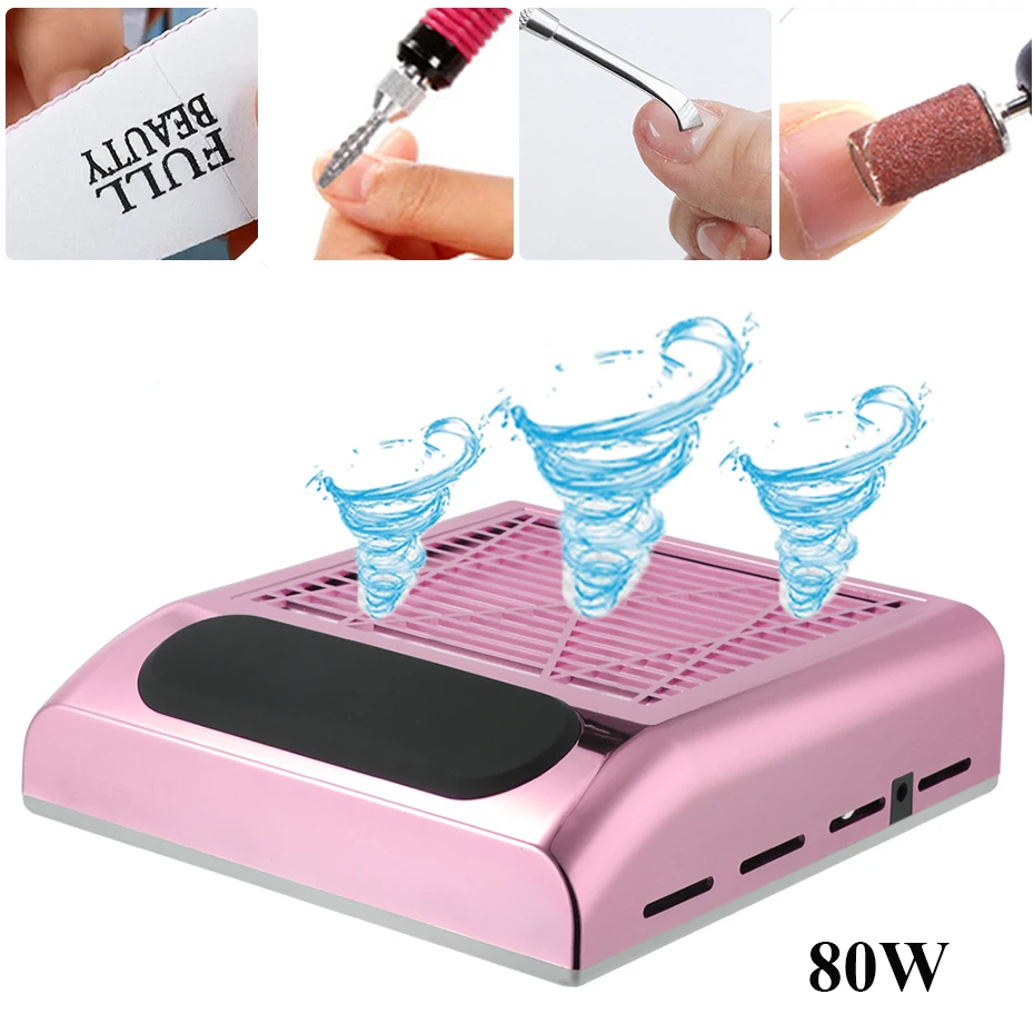 Мощный брикет пылесоса 80 Вт профессиональный маникюрный аппарат инструменты для