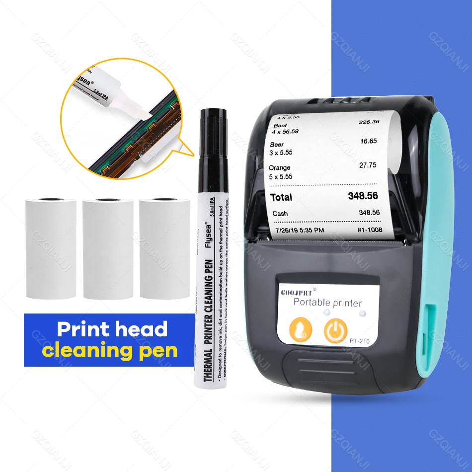 

Portable Bluetooth Thermal Receipt Printer 58mm Mini Size To Carry On Works With Android & iOS Handheld Wireless Thermal Printer