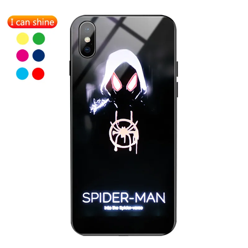 Call Flash Luminescent Naruto Sasuke Case for iPhone 6 s 7 8plus xs max xr x 11 pro Book Glass Cover Coque Etui Carcasa |
