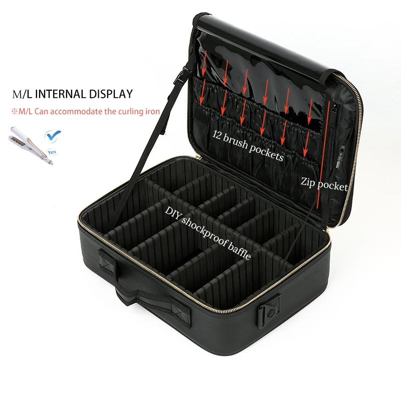 

High Quality White Leather Makeup Case Professional Cosmetic Organizer New Large capacity waterproof Toiletry Makeup storage box