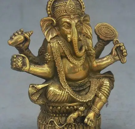 Большой тибетский буддистский стул из чистой латуни 15 см бронзовая статуя