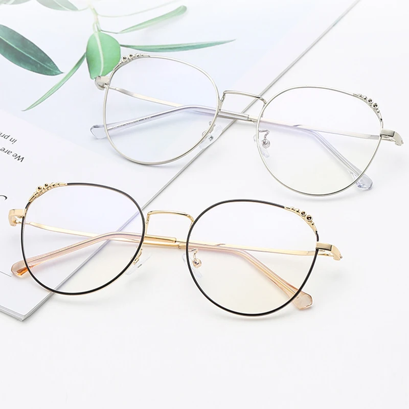 Оправа для очков Женская оправа оптическая мужчин Glases Optik женские Сплав Модные