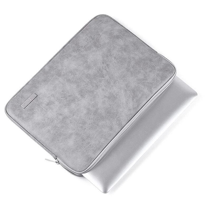 Сумка для ноутбука 14 1 дюйма из искусственной кожи водонепроницаемая Macbook Pro 13 15