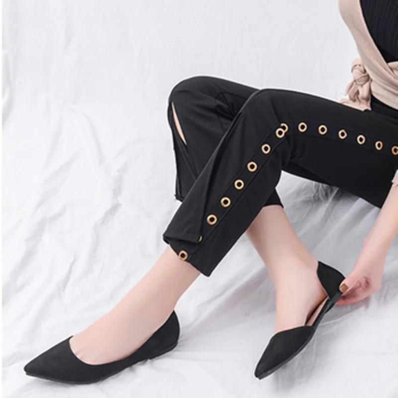 Женские сандалии Mocassim Feminino Sapatos размера плюс 48 Туфли на плоской подошве с острым