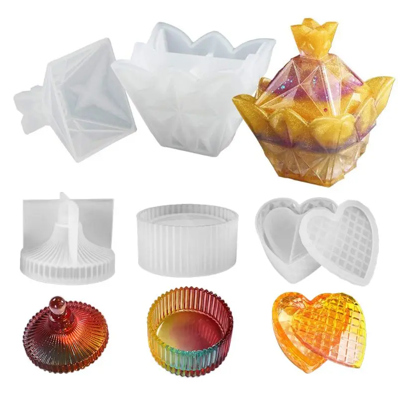 

Resin Trinket Box Molds Small Size Silicone Jewelry Box Molds, Epoxy Resin Molds