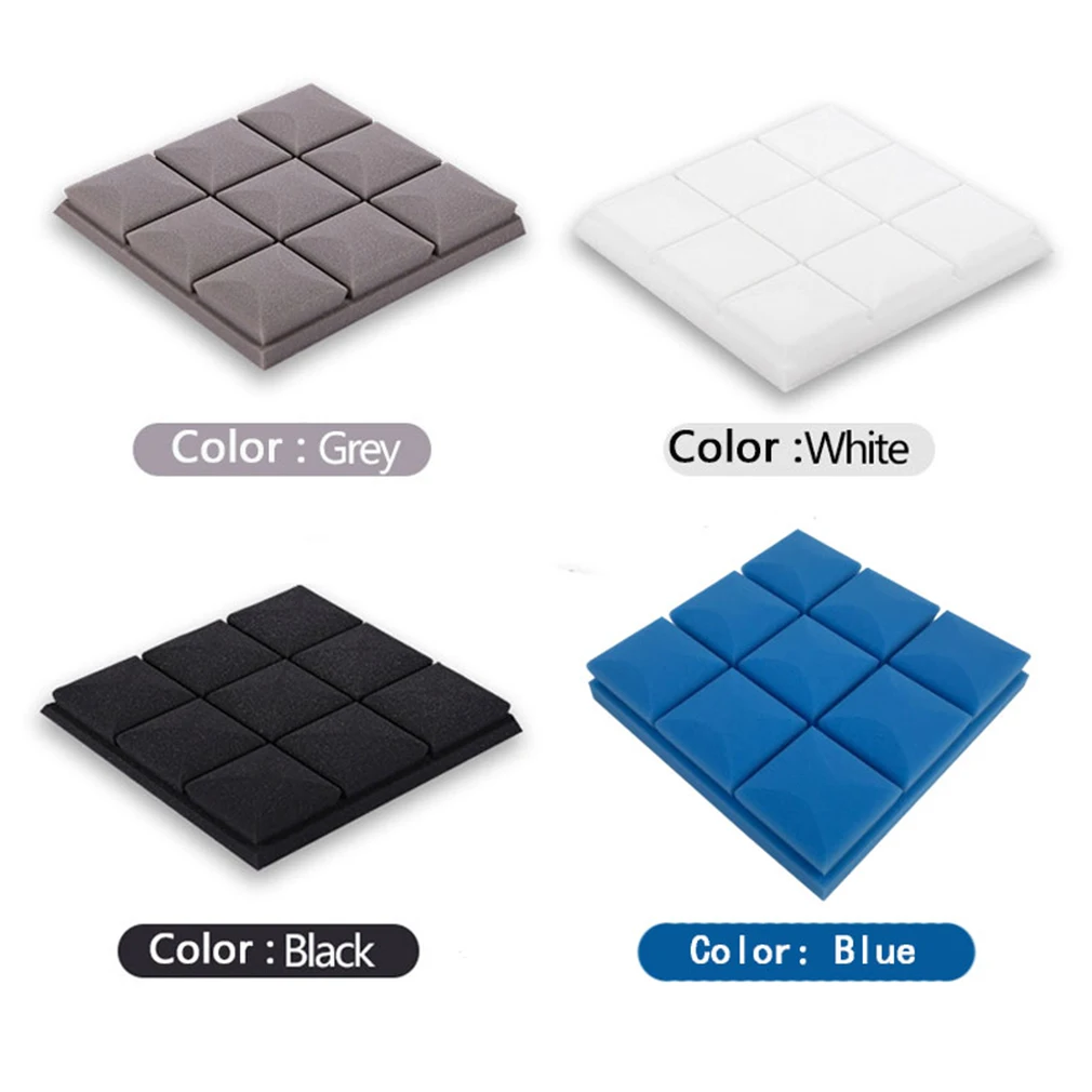 

BEIYIN [24/Pack] Studio Acoustic Panels Soundproof Foam Padding Mushroom Shape Sound Deadening Tiles Noise Cancelling Board