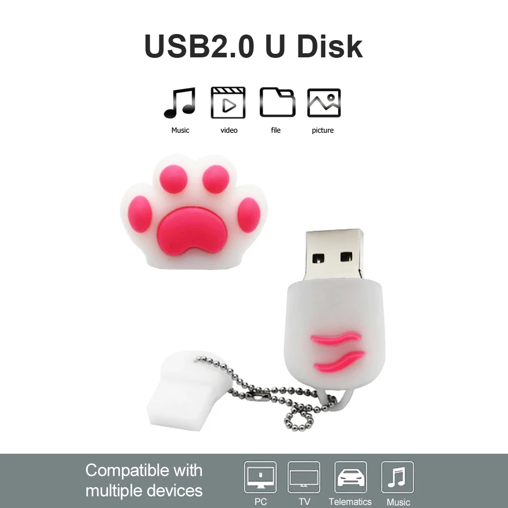 

ALLOET USB Flash Drive Cute Cat Paw USB 2.0 Memory Stick Pendrive 128GB 64GB 32GB 16GB 8GB 4GB 2GB 1GB Thumb Jump Flash Drive