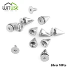 2050100 шт шипы конусные шпильки металлические 10 мм пятна заклепки конус рок одежда ручной работы аксессуары винтовые Шпильки кожевенное ремесло DIY ремесло