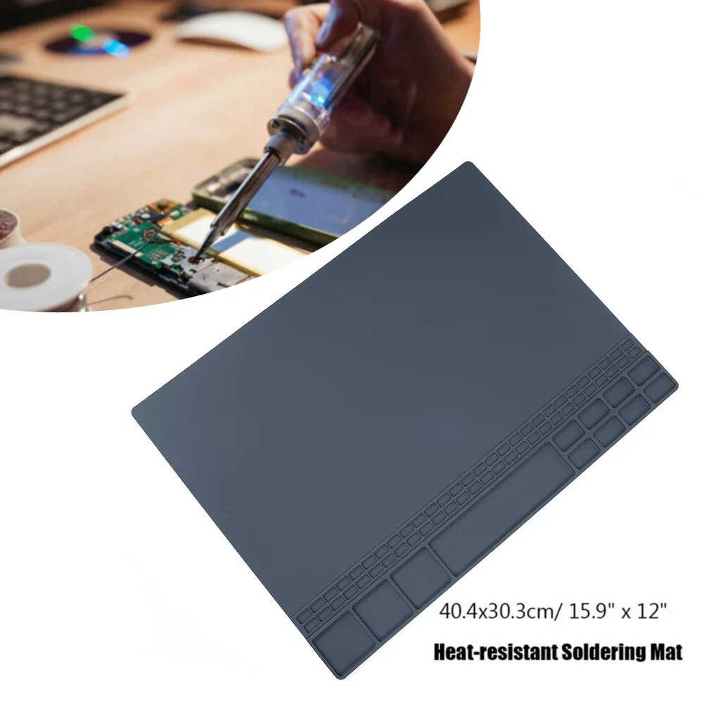 

Work Desk Soldering Pad Insulation Welding Equipment Grey Tool Accessory