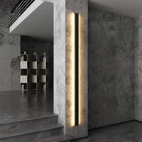 jmzm modern black long strip wall lamp ambient light for living room sofa stair background sconce lamp bedside aisle lighting