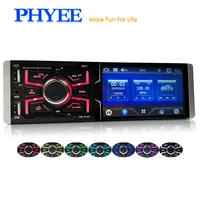 mirror link car radio stereo receiver bluetooth 1 din 4 1 touch screen video mp5 player usb tf 7 color lighting head unit 4062