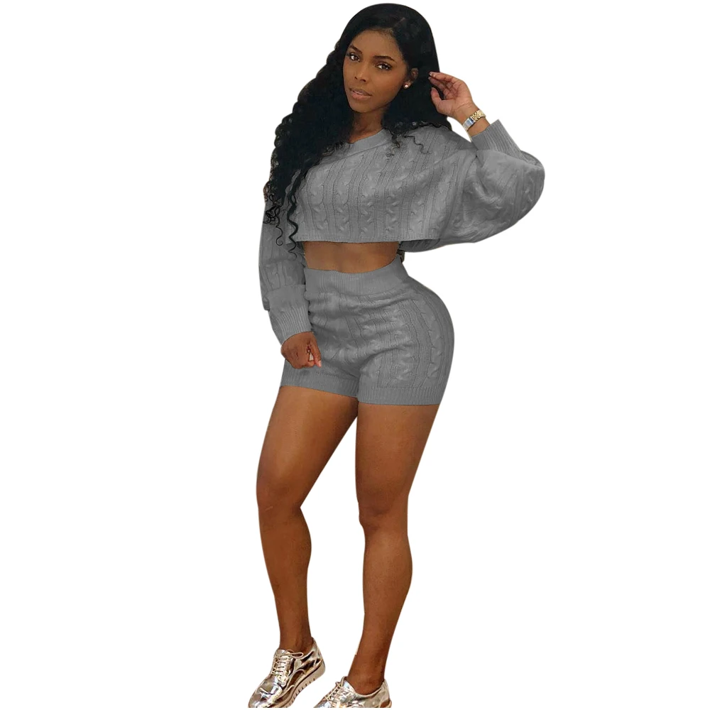 Женский трикотажный спортивный костюм повседневный комплект из двух предметов