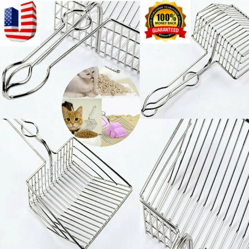 Лопатка для кошачьего туалета металлический ковш из нержавеющей стали лопатка