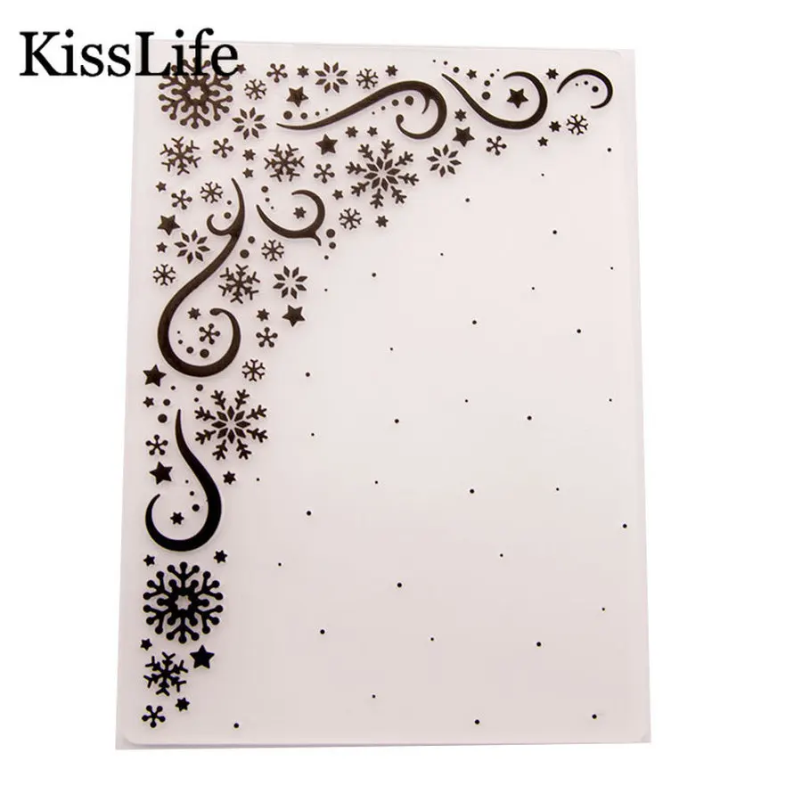 Новинка 2019 пластиковые тисненые папки с изображением снега цветов звезд точек