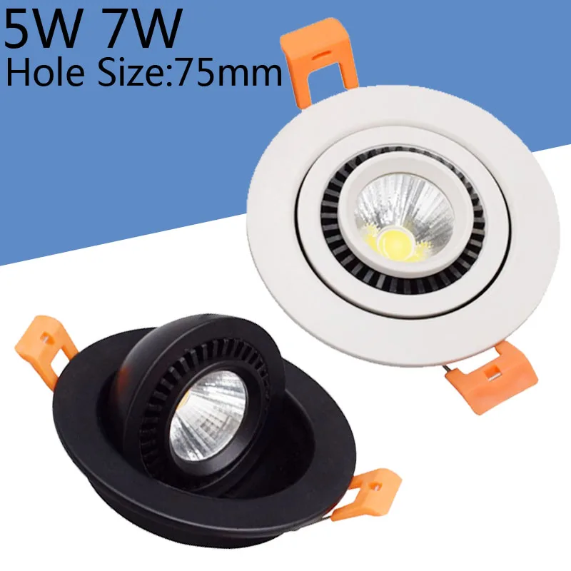 Долговечный Диммируемый Светодиодный точечный светильник COB 5 Вт 7 CRI&gt90 AC85 265V