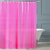 modern transparent waterproof 3d shower curtain bathing sheer for home decoration bathroom accessaries douchegordijn 12 hooks