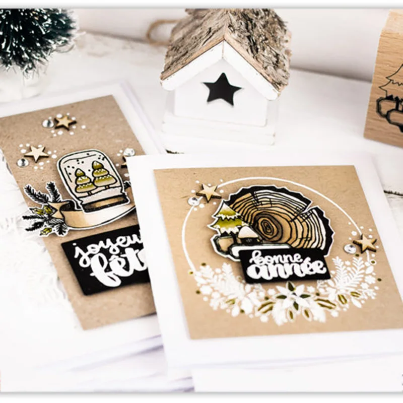 CH зимний чай силиконовые печать себя Скрапбукинг альбом листы декоративные