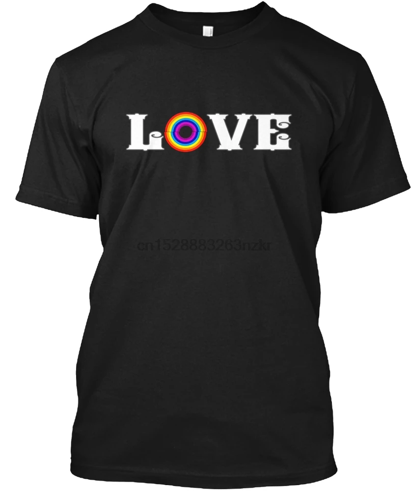 Мужская футболка Love Is Gay Радуга гордости флаг ЛГБТ (1) женская футболка|Мужские