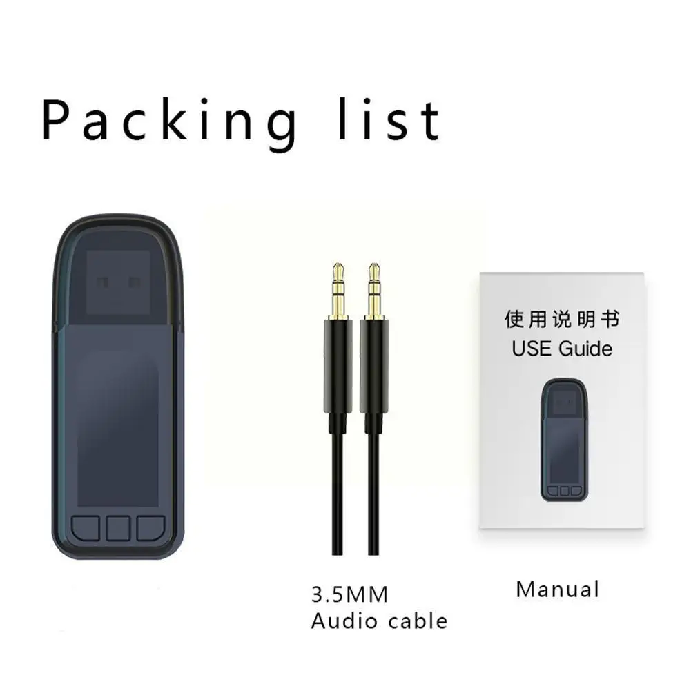 Bluetooth 5.0 Receiver 2 In 1 Wireless Transmitter Adapter 35mm Jack For Music Audio Aux A2dp Headphone Reciever Handsfree C8y7 |