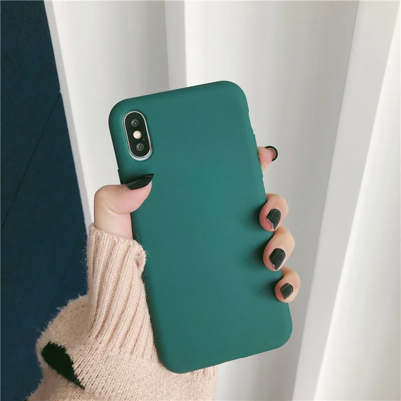DK-lv Силиконовый матовый чехол ярких цветов для iPhone XS Max XR X 10 8 7 6 6S Plus, модный простой мягкий чехол из ТПУ для iPhone 11 Pro Max Funda - Цвет: DK-lv