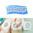 Портативный коврик для одноразовое покрытие на сиденье унитаза, 100% водонепроницаемый безопасный коврик для унитаза, 10 шт., аксессуары для путешествий, кемпинга, ванной комнаты