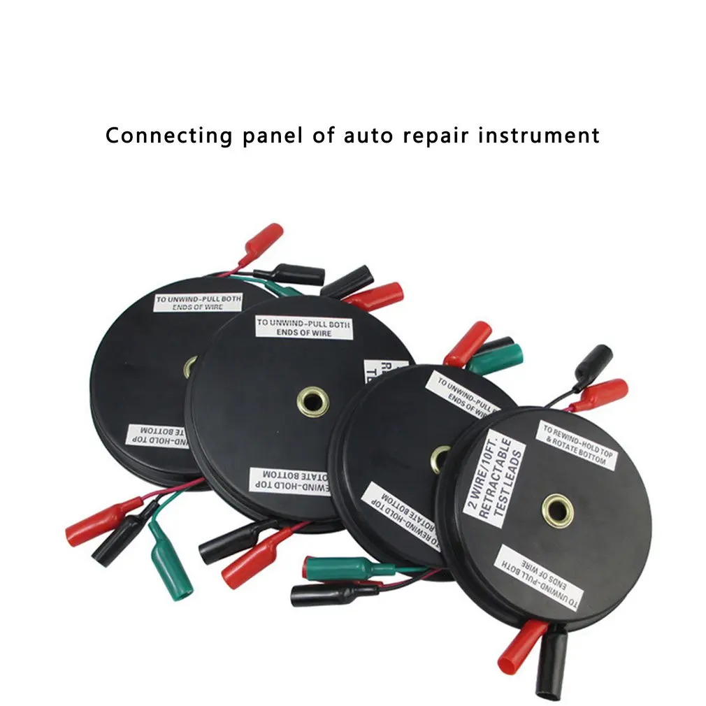 

Two Chucks Portable Retractable Extension Test Lead Adjustable Tool Durable Wire Reel Auto Repair Auto Multimeter Connection