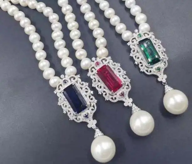 Лидер продаж многослойное ожерелье из натурального белого пресноводного