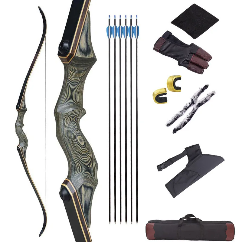 

60 Inch Recurve Bow 30-55 Lbs. Demolition Yugi Longbow Archery Hunting Bow Shooting High Strength Maple Handle Bow