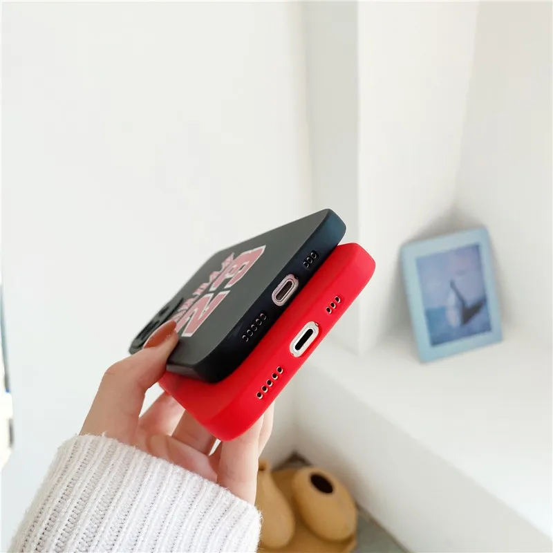 

Sports brand Jersey Couple soft Case For iPhone 11 12 Pro Max mini 7 8 Plus XR X XS MAX SE 2 luxury Matte phone cover fundas