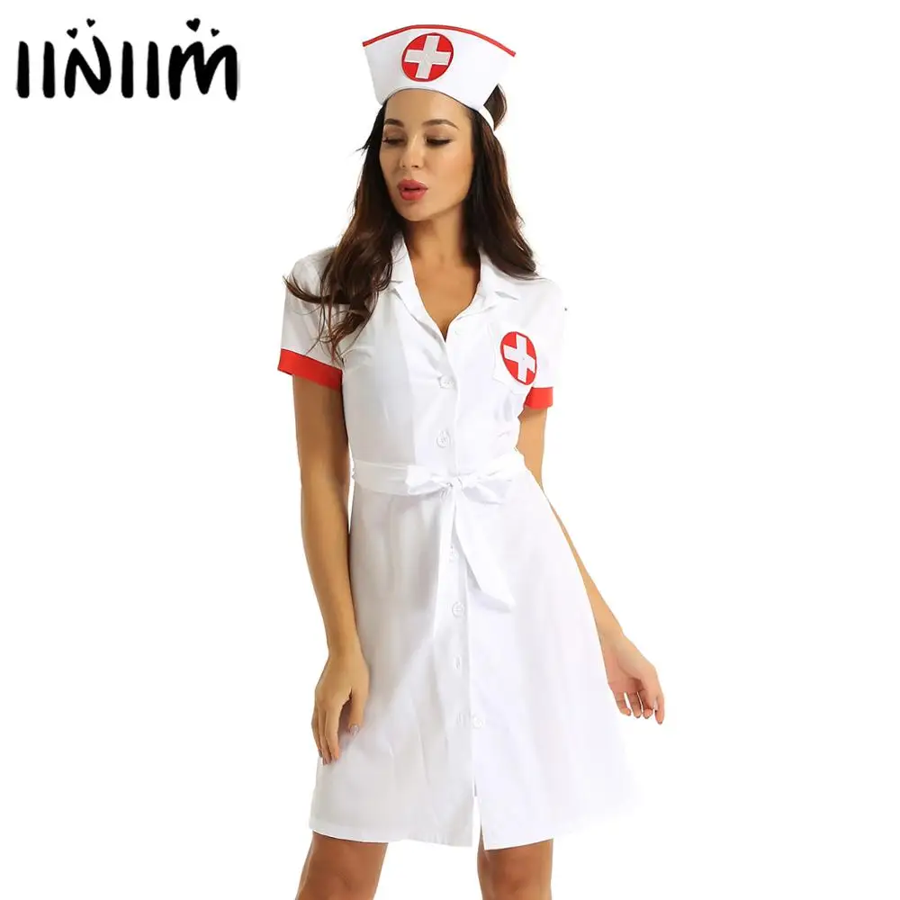 Униформа для женщин и взрослых Необычные Экзотические костюмы медсестры наряд